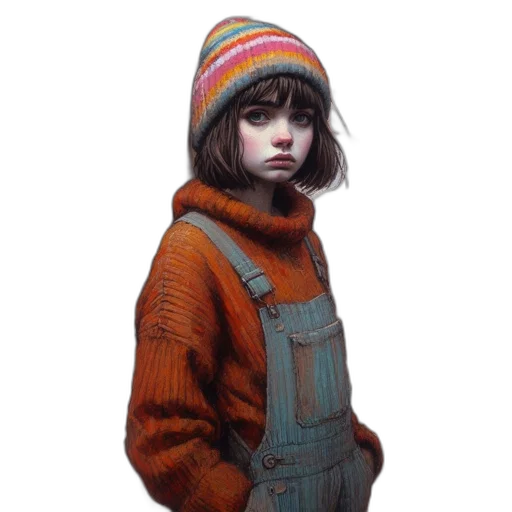 jacket, hat, robot, face transparent PNG cut-out