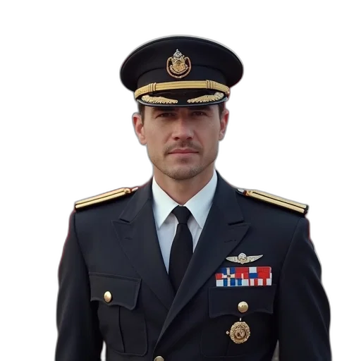 staff, jacket, crown, face transparent PNG cut-out