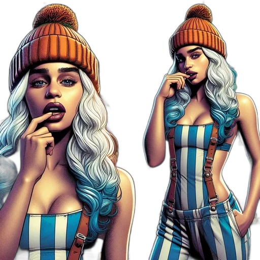 comic book art, concept art, fantasy art, cartoon transparent PNG cut-out