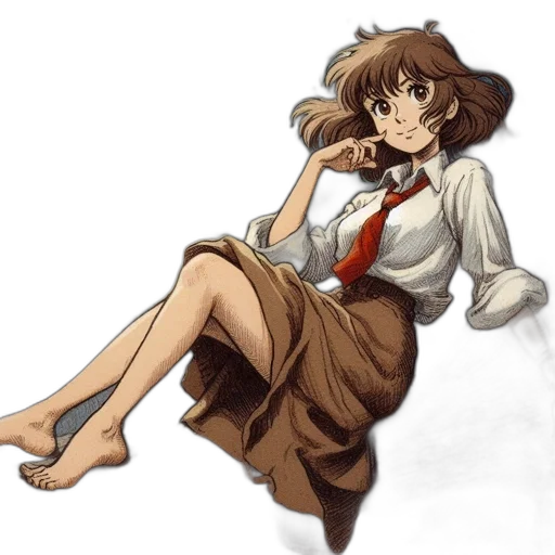 dress, staff, flower, shoes transparent PNG cut-out