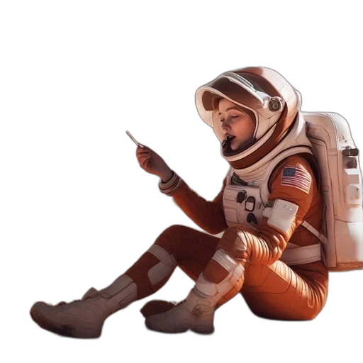 jacket, robot, concept art, outer space transparent PNG cut-out