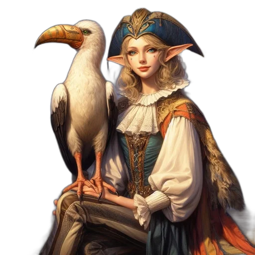 staff, animal, crown, fantasy art transparent PNG cut-out