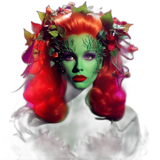crown, mask, hair, fantasy art transparent PNG cut-out