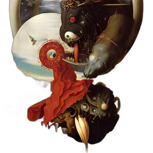 mask, robot, crown, dragon transparent PNG cut-out