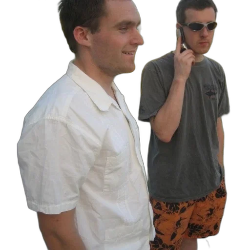 staff, jacket, face, hair transparent PNG cut-out