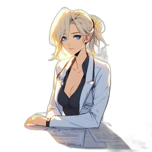 staff, jacket, dress, anime transparent PNG cut-out