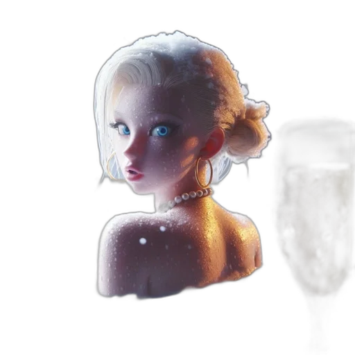 face, crown, concept art, 3d render transparent PNG cut-out