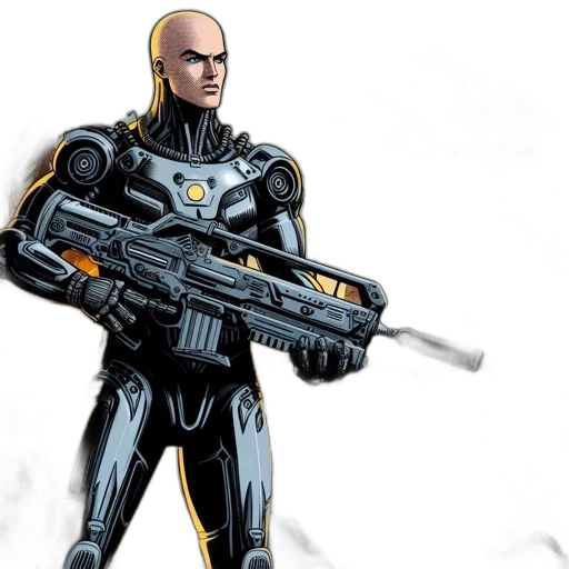 comic book art, concept art, cartoon, figure transparent PNG cut-out