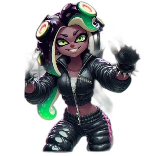 jacket, weapon, staff, mask transparent PNG cut-out