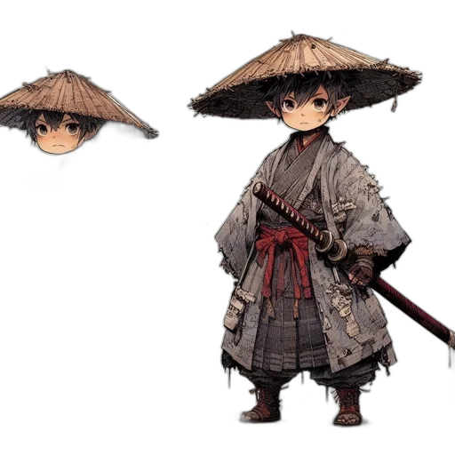 umbrella, staff, weapon, hat transparent PNG cut-out