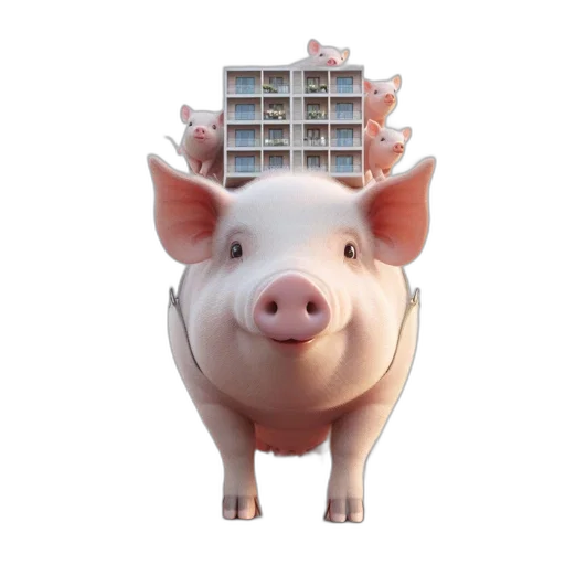 building, 3d render, photorealistic, concept art transparent PNG cut-out