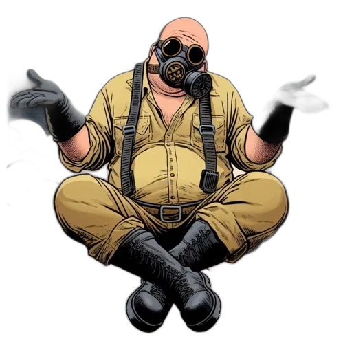 mask, staff, weapon, jacket transparent PNG cut-out