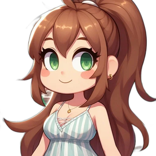 dress, staff, face, hair transparent PNG cut-out