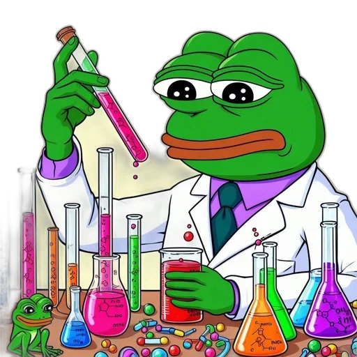 frog, lab, coat, carries transparent PNG cut-out
