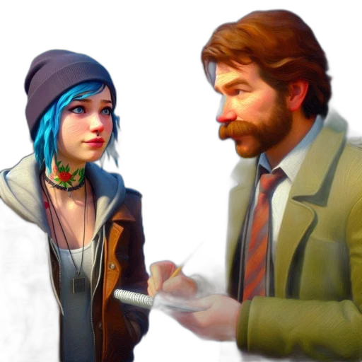 jacket, face, concept art, fantasy art transparent PNG cut-out