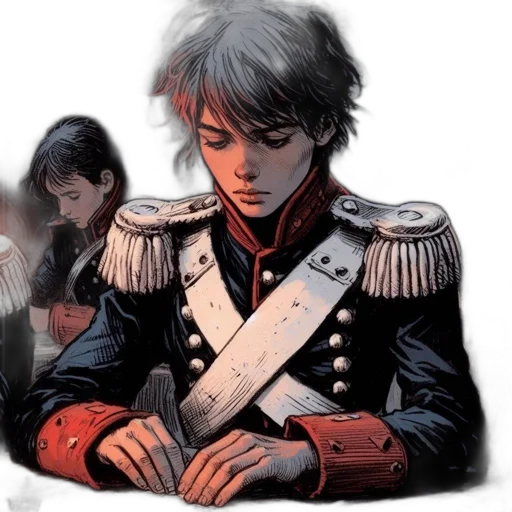 jacket, sword, weapon, comic book art transparent PNG cut-out