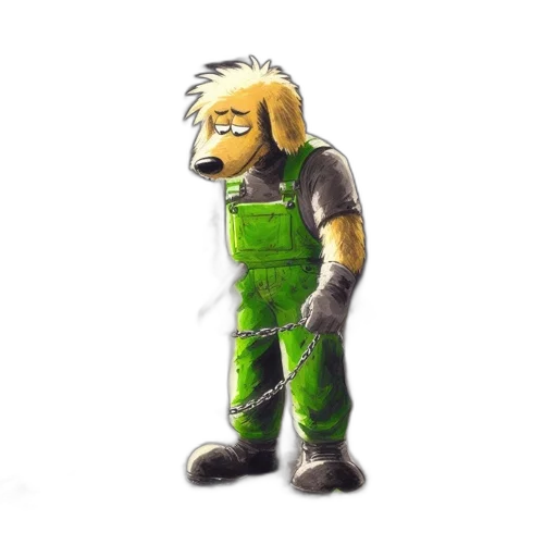 robot, staff, creature, jacket transparent PNG cut-out
