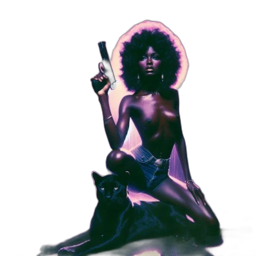 weapon, dress, concept art, vaporwave transparent PNG cut-out