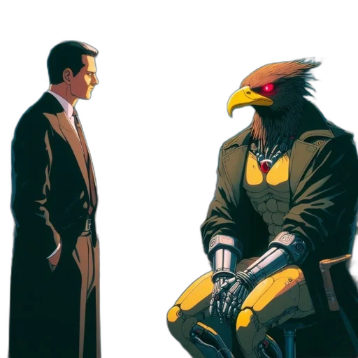 jacket, comic book art, concept art, office transparent PNG cut-out