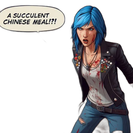 comic book art, concept art, cyberpunk, woman transparent PNG cut-out