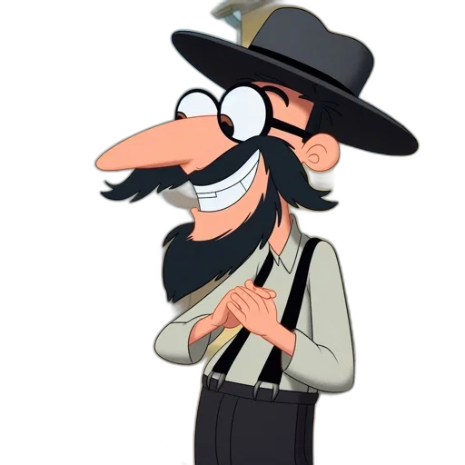 hat, staff, jacket, face transparent PNG cut-out