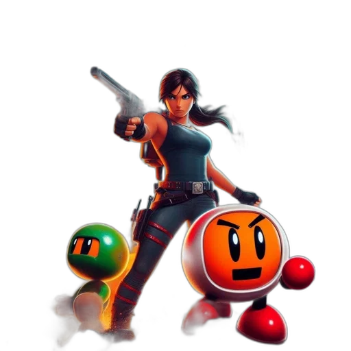 weapon, pixel art, concept art, 3d render transparent PNG cut-out