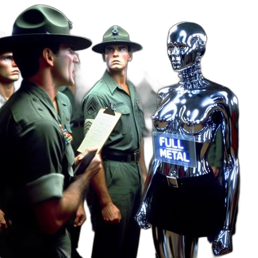 robot, concept art, cyberpunk, military transparent PNG cut-out