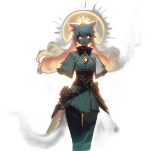 dress, staff, concept art, fantasy art transparent PNG cut-out