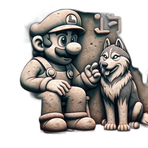 concept art, 3d render, fantasy art, pixel art transparent PNG cut-out
