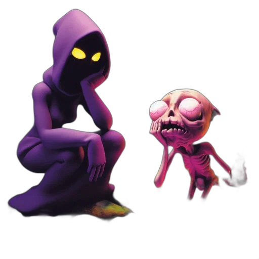 creature, concept art, 3d render, pixel art transparent PNG cut-out
