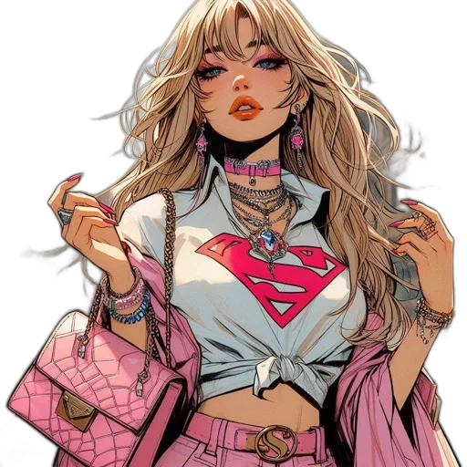 comic book art, concept art, cartoon, vaporwave transparent PNG cut-out