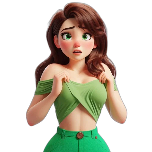 dress, 3d render, concept art, cartoon transparent PNG cut-out