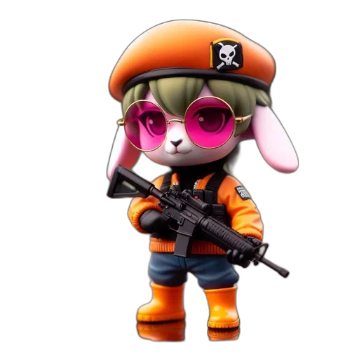 weapon, animal, pixel art, anime transparent PNG cut-out