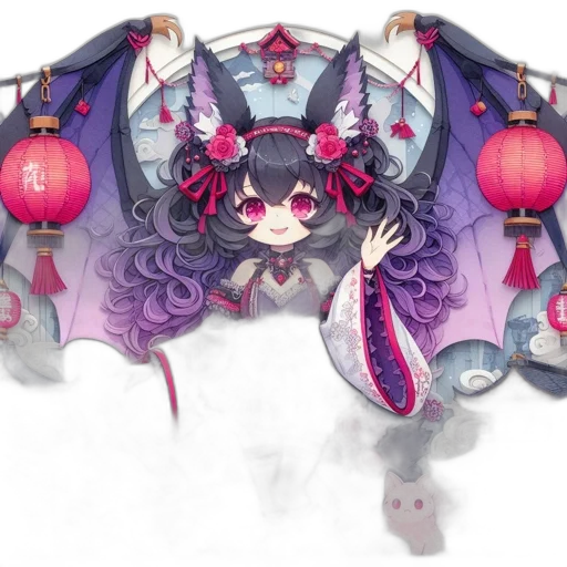 dragon, mask, staff, umbrella transparent PNG cut-out