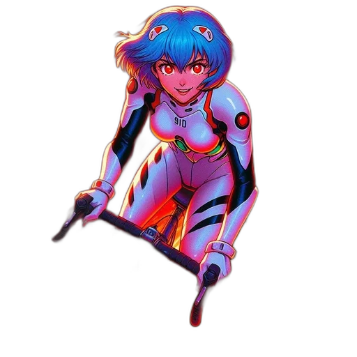robot, weapon, jacket, staff transparent PNG cut-out