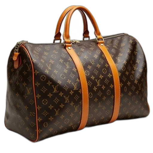 louis, vuitton, keepall, brown transparent PNG cut-out