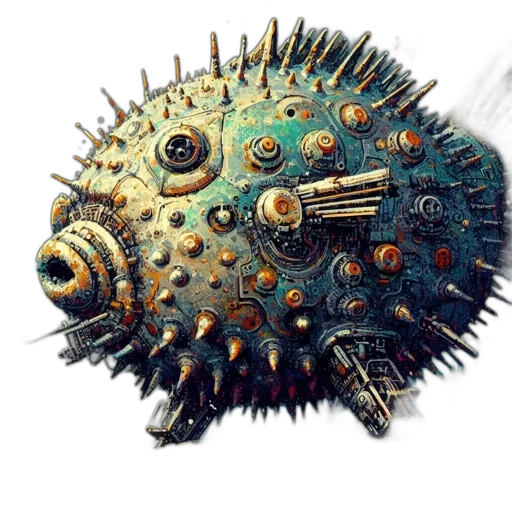 weapon, mask, robot, creature transparent PNG cut-out
