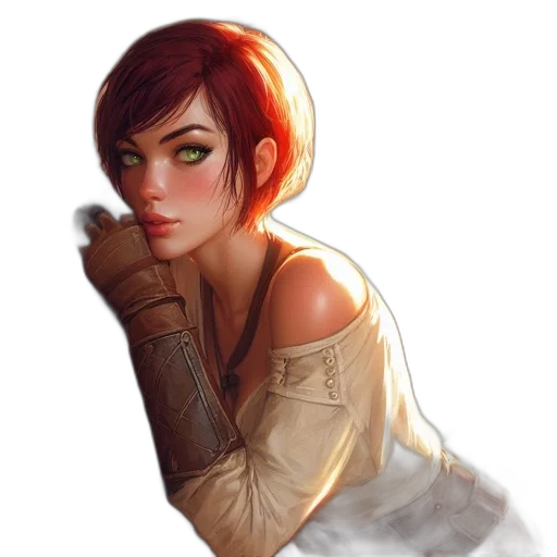 dress, face, staff, weapon transparent PNG cut-out
