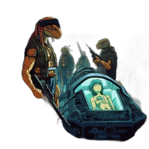 jacket, dragon, mask, creature transparent PNG cut-out