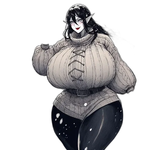 dress, creature, jacket, concept art transparent PNG cut-out