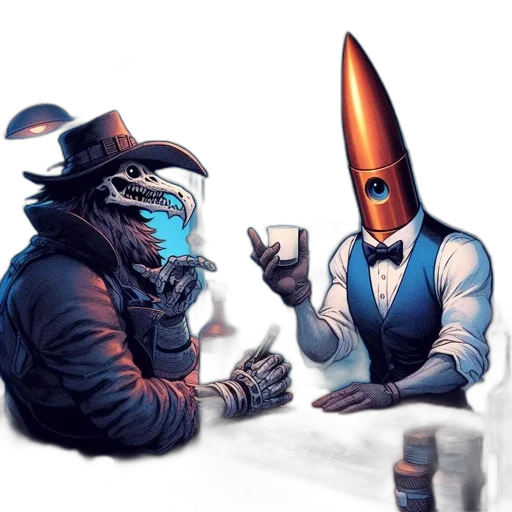 mask, hat, robot, jacket transparent PNG cut-out