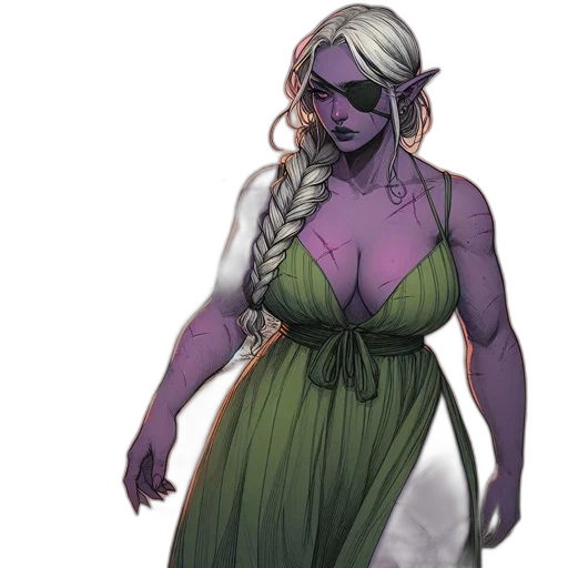 dress, staff, concept art, fantasy art transparent PNG cut-out