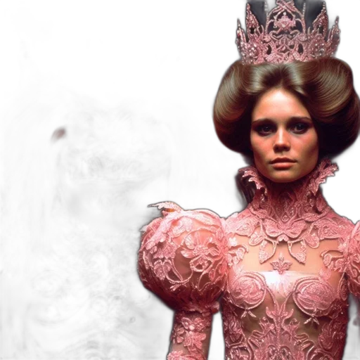 crown, dress, concept art, photorealistic transparent PNG cut-out