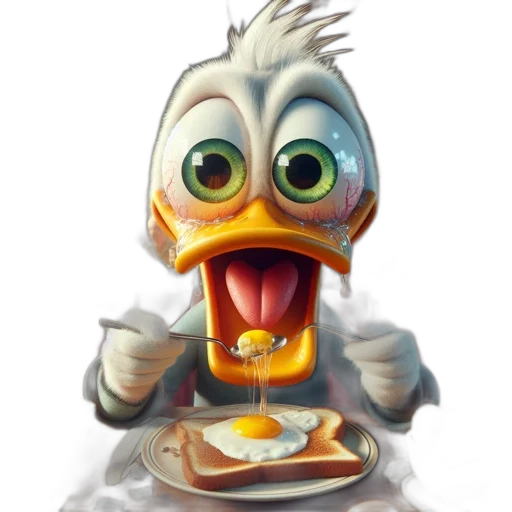 food, animal, concept art, 3d render transparent PNG cut-out
