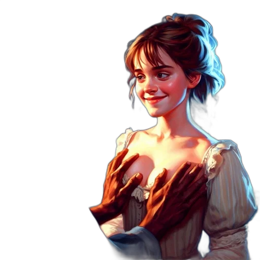 dress, face, fantasy art, concept art transparent PNG cut-out