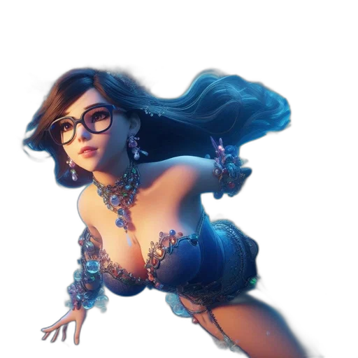 dress, jewelry, concept art, fantasy art transparent PNG cut-out