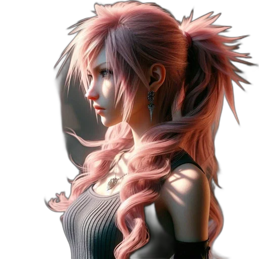 hair, concept art, comic book art, fantasy art transparent PNG cut-out
