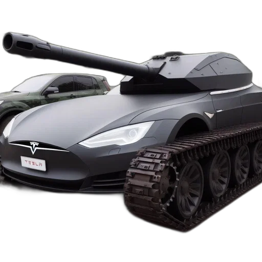 car, weapon, robot, 3d render transparent PNG cut-out