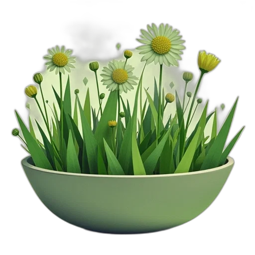 flower, crown, food, 3d render transparent PNG cut-out