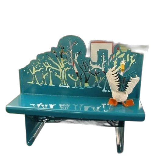 furniture, shoes, blue, bench transparent PNG cut-out
